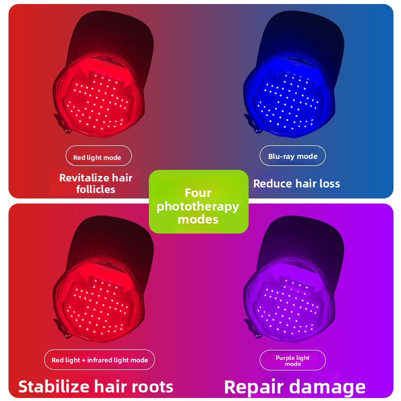 Red Light Therapy Hair Growth Cap (56/96 Bulb)